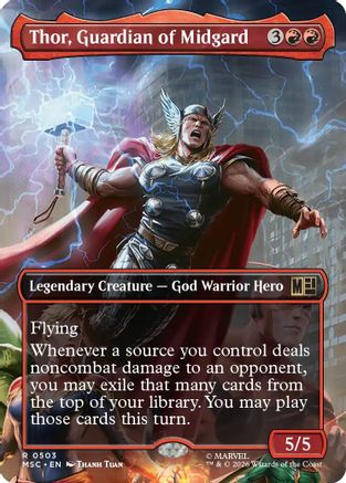 Thor, Guardian of Midgard (Borderless) (MSC-503) - Commander: Marvel Super Heroes
