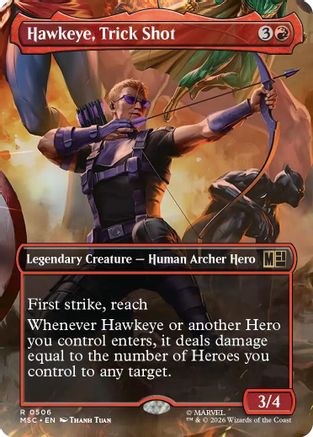 Hawkeye, Trick Shot (Borderless) (MSC-506) - Commander: Marvel Super Heroes