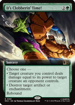 It's Clobberin' Time! (Extended Art) (MSC-381) - Commander: Marvel Super Heroes Foil
