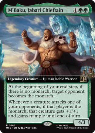 M'Baku, Jabari Chieftain (Extended Art) (MSC-382) - Commander: Marvel Super Heroes