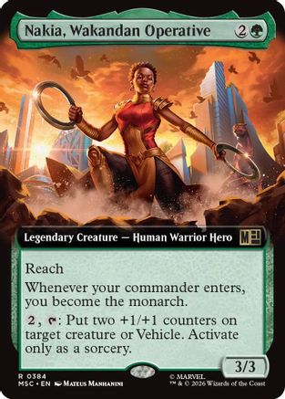 Nakia, Wakandan Operative (Extended Art) (MSC-384) - Commander: Marvel Super Heroes