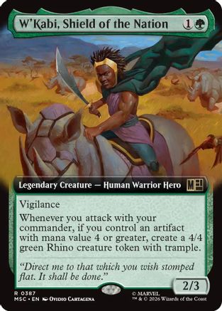 W'Kabi, Shield of the Nation (Extended Art) (MSC-387) - Commander: Marvel Super Heroes Foil