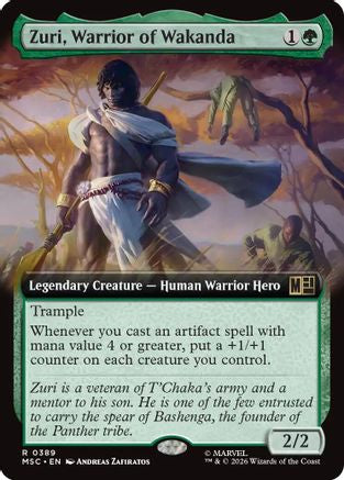 Zuri, Warrior of Wakanda (Extended Art) (MSC-389) - Commander: Marvel Super Heroes