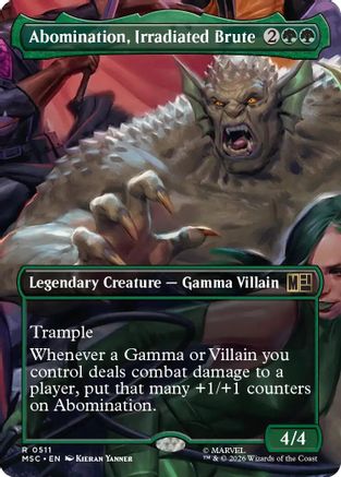 Abomination, Irradiated Brute (Borderless) (MSC-511) - Commander: Marvel Super Heroes Foil