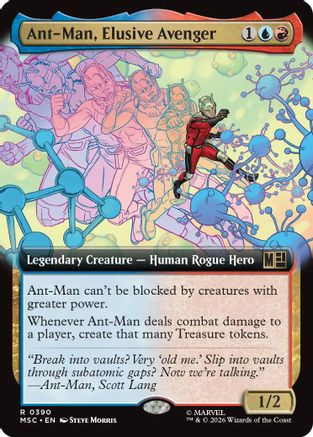 Ant-Man, Elusive Avenger (Extended Art) (MSC-390) - Commander: Marvel Super Heroes Foil