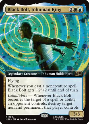 Black Bolt, Inhuman King (Extended Art) (MSC-394) - Commander: Marvel Super Heroes
