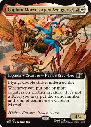 Captain Marvel, Apex Avenger (Extended Art) (MSC-396) - Commander: Marvel Super Heroes Foil