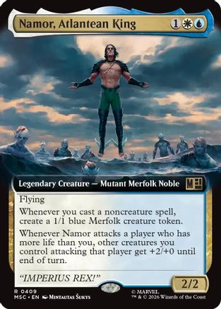 Namor, Atlantean King (Extended Art) (MSC-409) - Commander: Marvel Super Heroes