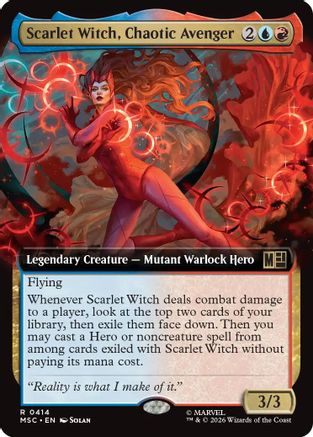 Scarlet Witch, Chaotic Avenger (Extended Art) (MSC-414) - Commander: Marvel Super Heroes