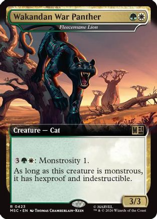 Wakandan War Panther - Fleecemane Lion (Extended Art) (MSC-423) - Commander: Marvel Super Heroes Foil