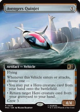 Avengers Quinjet - Hammer of Nazahn (Extended Art) (MSC-426) - Commander: Marvel Super Heroes Foil