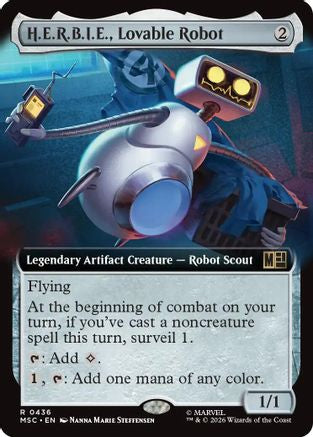 H.E.R.B.I.E., Lovable Robot (Extended Art) (MSC-436) - Commander: Marvel Super Heroes Foil
