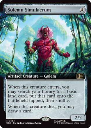 Solemn Simulacrum (Extended Art) (MSC-453) - Commander: Marvel Super Heroes Foil