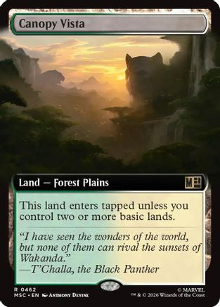 Canopy Vista (Extended Art) (MSC-462) - Commander: Marvel Super Heroes Foil