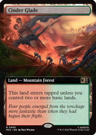 Cinder Glade (Extended Art) (MSC-465) - Commander: Marvel Super Heroes