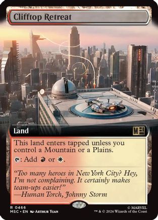 Clifftop Retreat (Extended Art) (MSC-466) - Commander: Marvel Super Heroes Foil