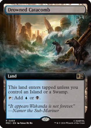Drowned Catacomb (Extended Art) (MSC-469) - Commander: Marvel Super Heroes Foil