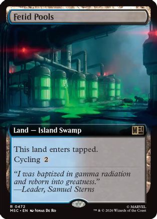 Fetid Pools (Extended Art) (MSC-472) - Commander: Marvel Super Heroes Foil