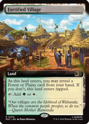 Fortified Village (Extended Art) (MSC-474) - Commander: Marvel Super Heroes Foil