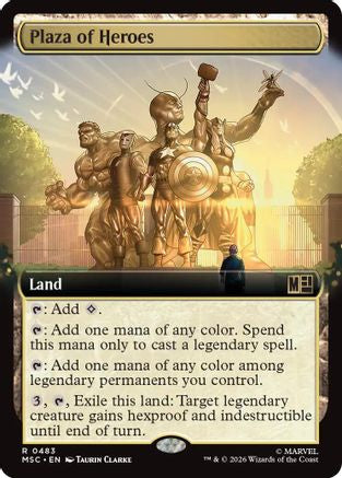 Plaza of Heroes (Extended Art) (MSC-483) - Commander: Marvel Super Heroes Foil