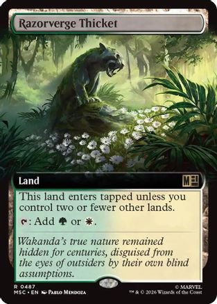 Razorverge Thicket (Extended Art) (MSC-487) - Commander: Marvel Super Heroes Foil