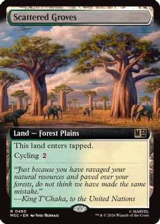Scattered Groves (Extended Art) (MSC-490) - Commander: Marvel Super Heroes Foil