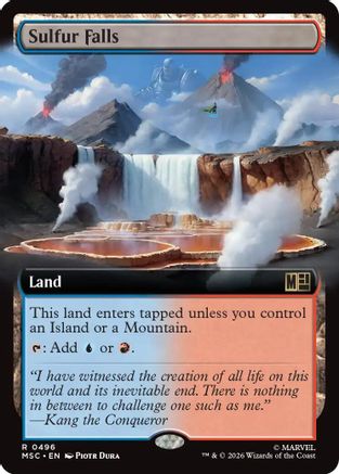 Sulfur Falls (Extended Art) (MSC-496) - Commander: Marvel Super Heroes Foil