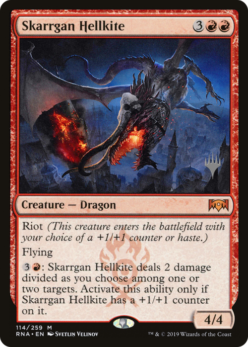 Skarrgan Hellkite (PPM20-114P) - Ravnica Allegiance Promos