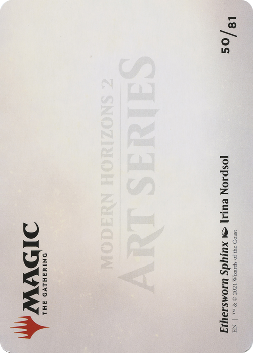 Ethersworn Sphinx // Ethersworn Sphinx (AMH2-050) - Modern Horizons 2 Art Series (Borderless) Foil
