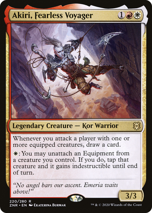 Akiri, Fearless Voyager (ZNR-220) - Zendikar Rising Foil