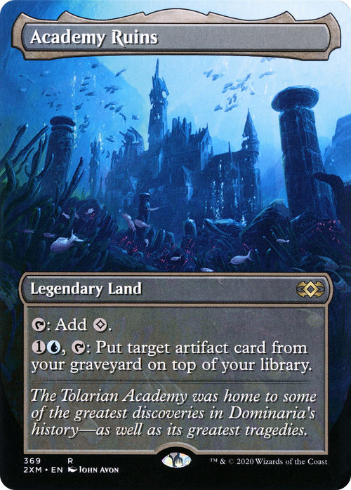Academy Ruins (Borderless) (2XM-369) - Double Masters (Borderless) Foil