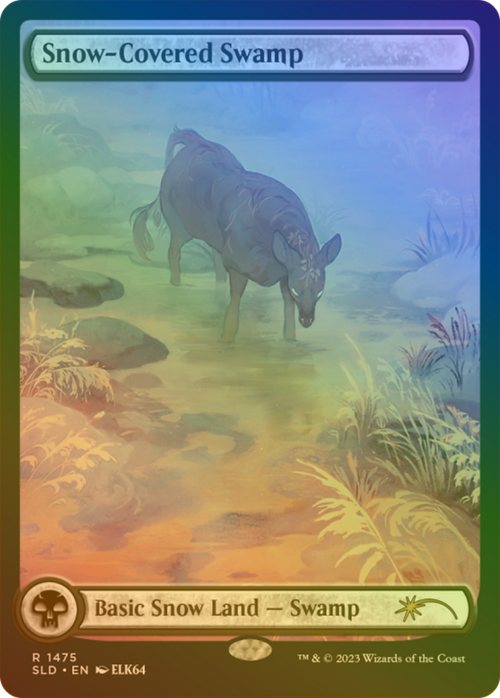 Snow-Covered Swamp (1475) (Rainbow Foil) (SLD-1475) - Secret Lair Drop: (Full Art) Foil
