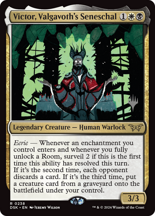 Victor, Valgavoth's Seneschal (PPDSK-238) - Duskmourn: House of Horror Promos Foil