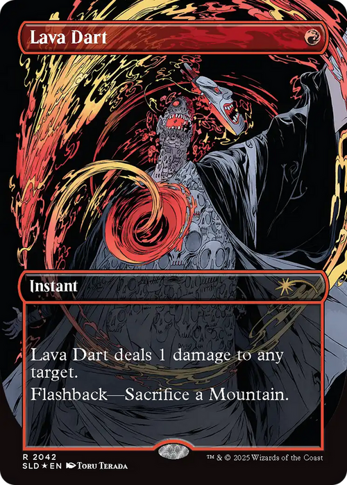 Lava Dart (Raised Foil) (SLD-2042) - Secret Lair Drop (Borderless) Foil