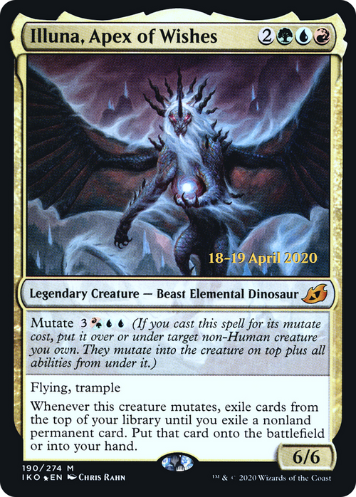 Illuna, Apex of Wishes (PRE-190S) - Ikoria: Lair of Behemoths Promos Foil