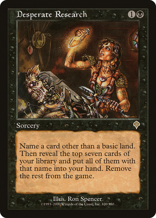 Desperate Research (INV-100) - Invasion Foil