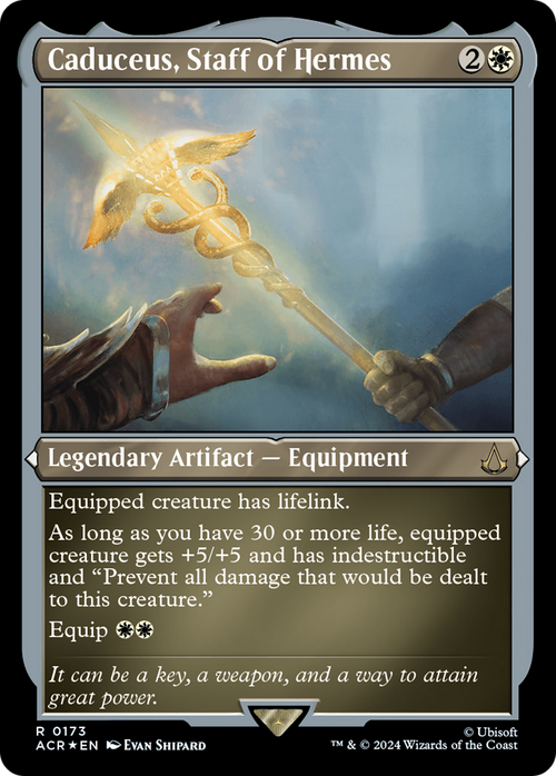 Caduceus, Staff of Hermes (Foil Etched) (ACR-173) - Assassin's Creed Foil