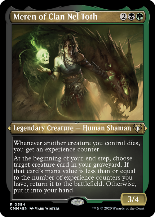 Meren of Clan Nel Toth (Foil Etched) (CMM-584) - Commander Masters Foil