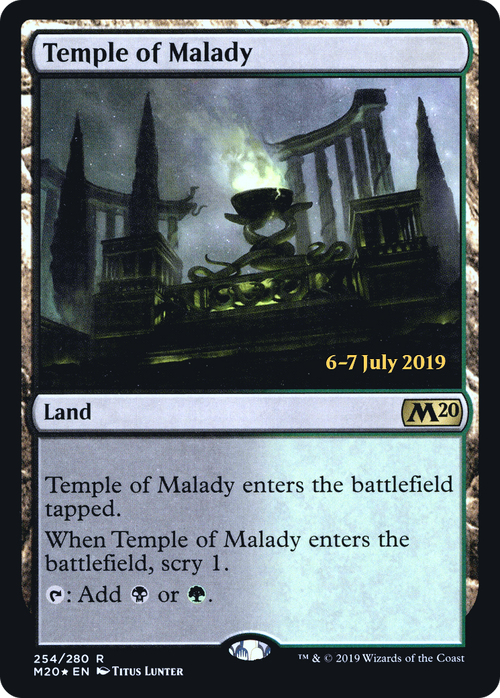 Temple of Malady (M20) (PRE-254S) - Core Set 2020 Promos Foil