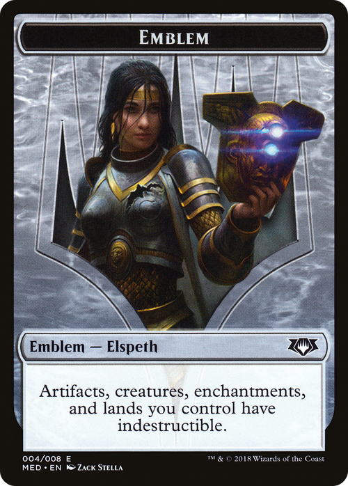 Emblem - Elspeth, Knight-Errant (MED-0G4) - Mythic Edition Tokens