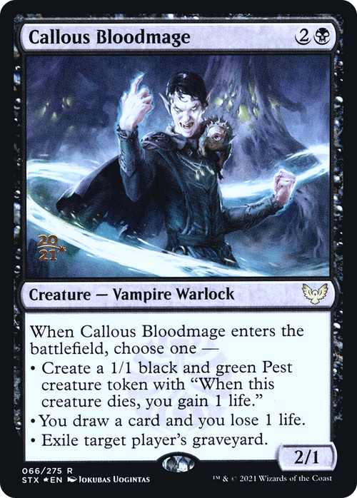 Callous Bloodmage (PRE-66S) - Strixhaven: School of Mages Promos Foil
