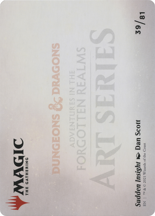Sudden Insight // Sudden Insight (AAFR-039) - Adventures in the Forgotten Realms Art Series (Borderless) Foil