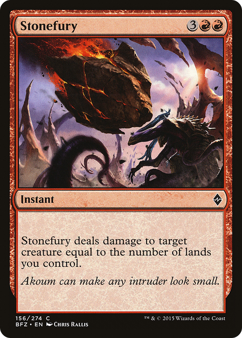Stonefury (BFZ-156) - Battle for Zendikar Foil