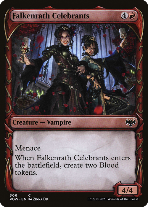 Falkenrath Celebrants (Showcase) (VOW-306) - Innistrad: Crimson Vow: (Showcase)