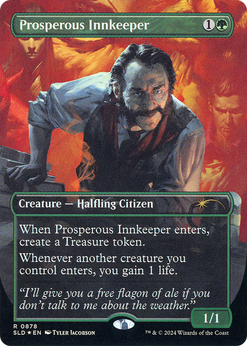 Prosperous Innkeeper (Rainbow Foil) (SLD-878) - Secret Lair Drop (Borderless) Foil