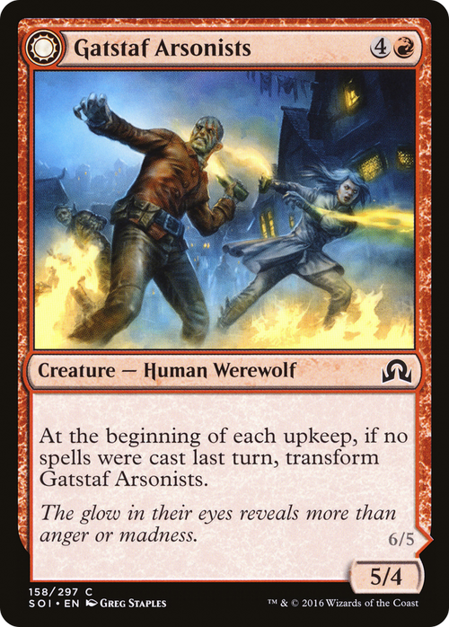Gatstaf Arsonists (SOI-158) - Shadows over Innistrad: (Double Faced Transform) Foil