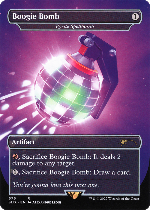 Boogie Bomb - Pyrite Spellbomb (SLD-676) - Secret Lair Drop / Boogie Bomb (Borderless) Foil