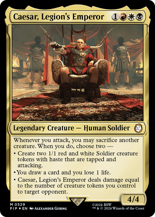 Caesar, Legion's Emperor (Surge Foil) (PIP-529) - Fallout Foil