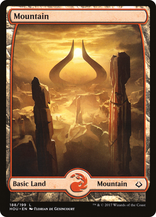 Mountain (188) - Full Art (HOU-188) - Hour of Devastation Foil