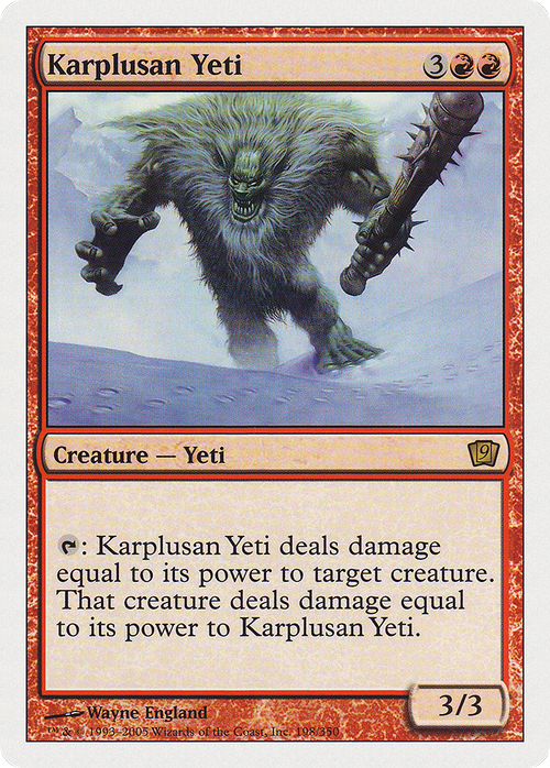 Karplusan Yeti (9ED-198) - 9th Edition Foil